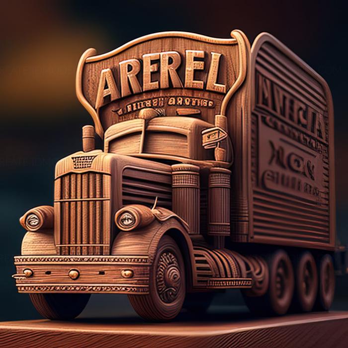 نموذج ثلاثي الأبعاد لآلة CNC ألعاب لعبة حقيقية سائق الشاحنة أمريكا